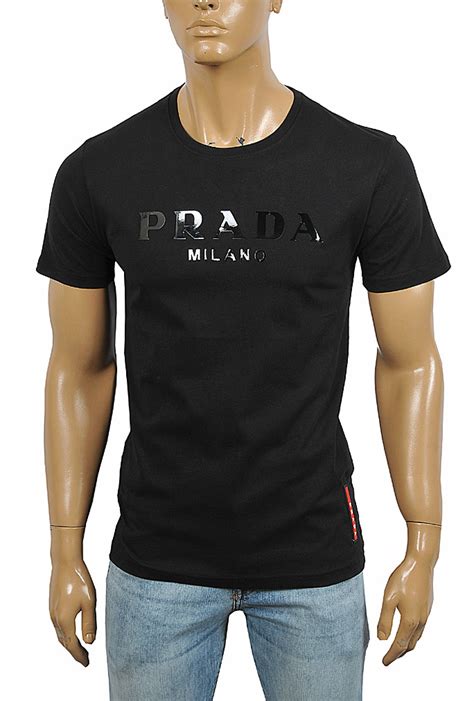 prada mens shirt black|Prada men's t shirts clearance.